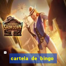 cartela de bingo pra imprimir